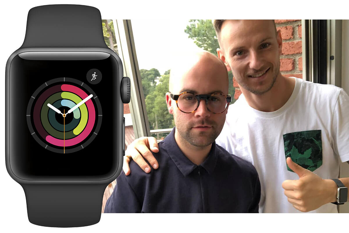 Иван Ракитич (справа) в часах Audemars Apple Watch. Изображения: instagram.com/ivanrakitic, пресс-служба Apple