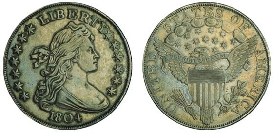 Серебряный доллар Квеллера I Класса 1834 года выпуска 