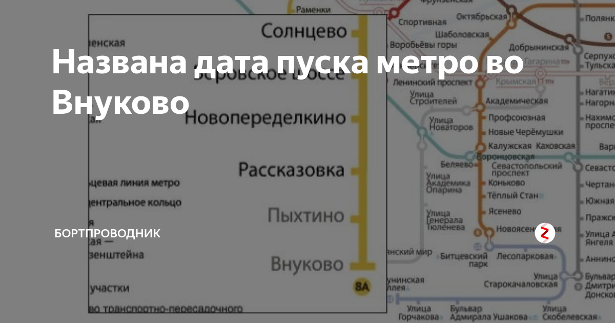 Метро внуково на схеме