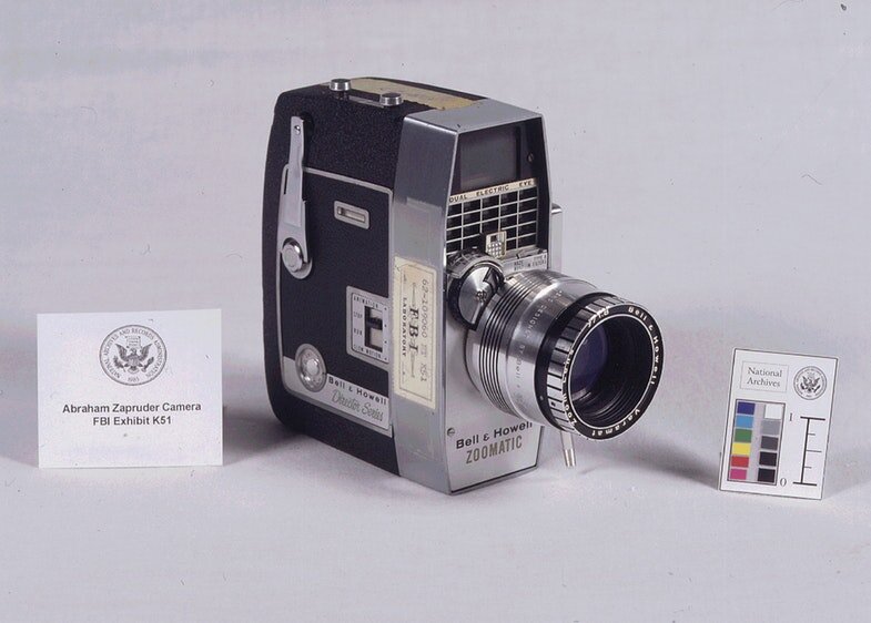 Bell & Howell Zoomatic Director Series — видеокамера Абрахама Запрудера. Источник: ФБР / catalog.archives.gov