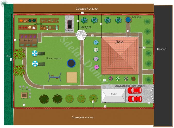 Планировка участка 6 соток фото - Планировка участка, дачи и сада