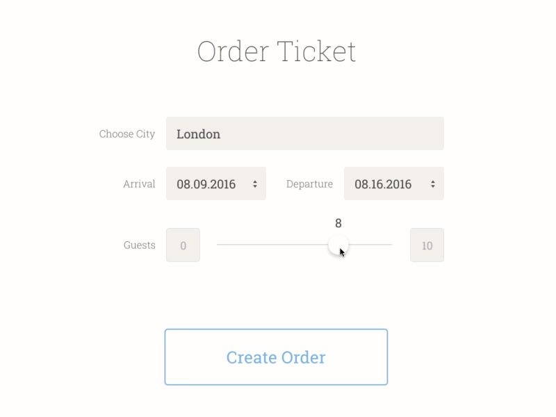 Travel Web Picker by Ramotion