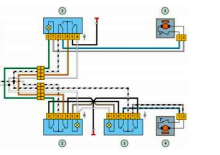 схема подключения электростеклоподъемников на газель