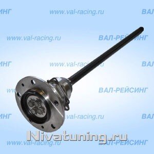  
 Данный тип осей может иметь незначительное отличие в конструктиве и в  более прочном материале готового изделия, который позволяет дать больший  момент на скручивание, в отличие от стандартной полуоси.
 Требования по пределу для стандартной полуоси на скручивание 250кг,  производители усиленных полуосей по их данным могут повысить этот предел  за счет более прочных материалов до 350кг.
 