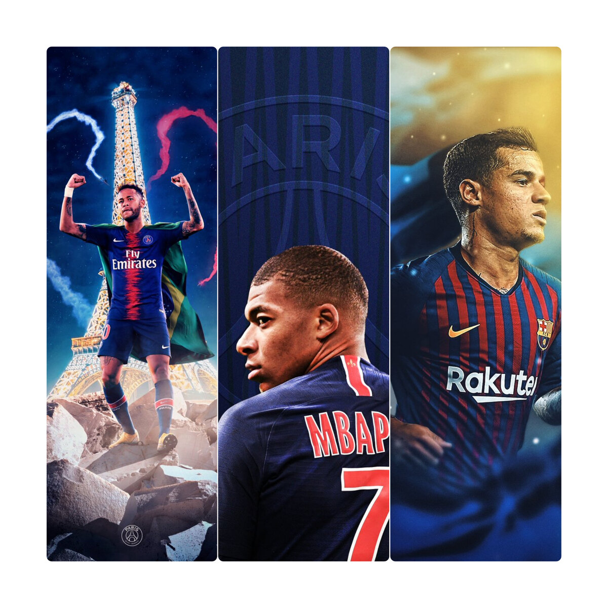 Неймар-Мбаппе-Коутиньо