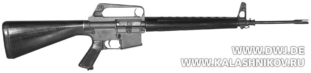 AR-15, первый прототип 1956 г. — вид слева.