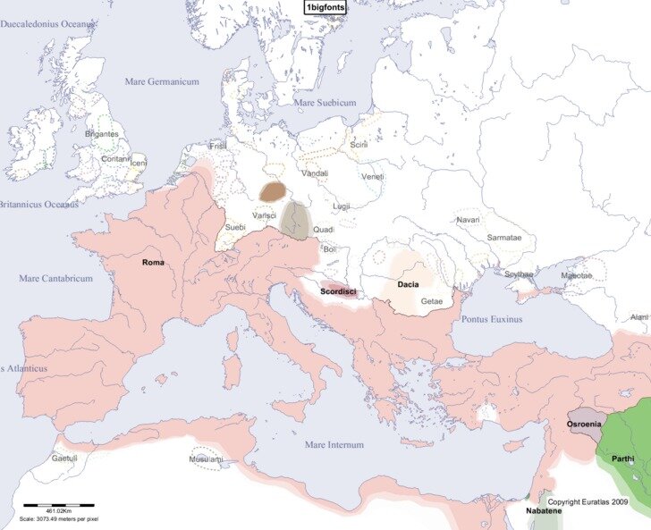 Карта мира 2000 лет до нашей эры