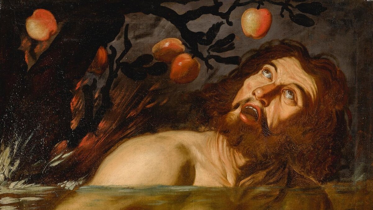 Танталовы муки — фрагмент картины последователя Караваджо (1571–1610) 