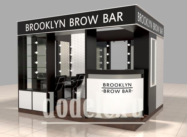 Броу-бар типа "Павильон с крышей". Высота конструкции 2200-2400 мм. Автор проекта ООО Додель.