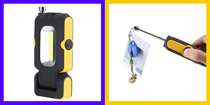 Яркий фонарик с магнитным креплением и телескопическим магнитом