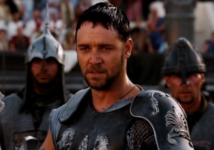                                                 Рассел Кроу - кадры из фильма "Гладиатор"