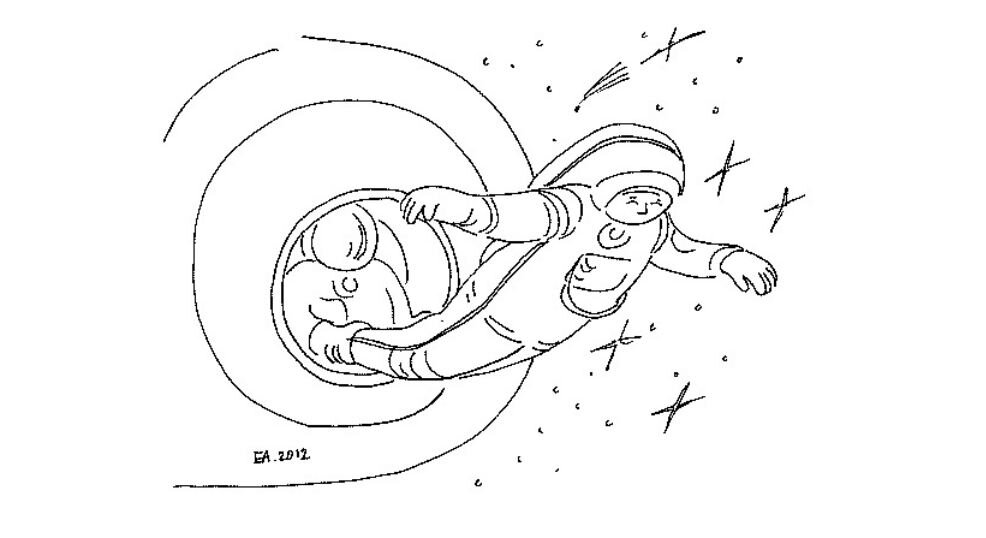 Выход в открытый космос рисунок