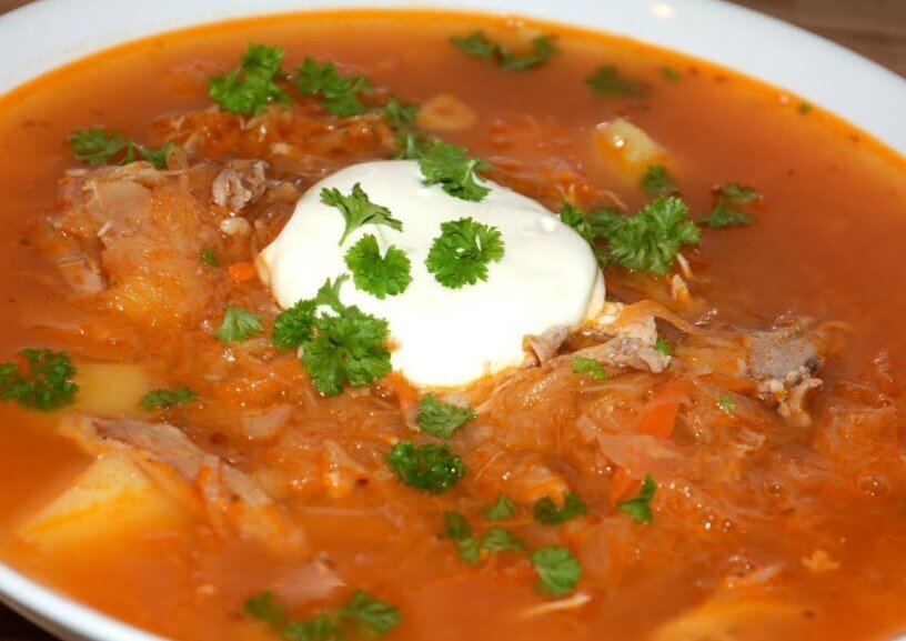 Рецепт вкусных щей из свинины