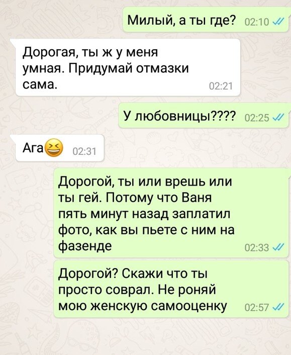 Женские отмазки при изменаХ)))