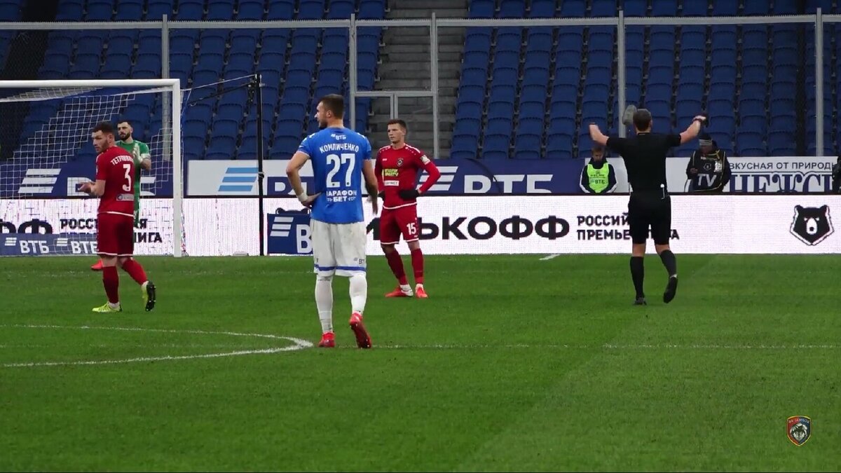 После отмены гола в игре с ФК "Тамбов".