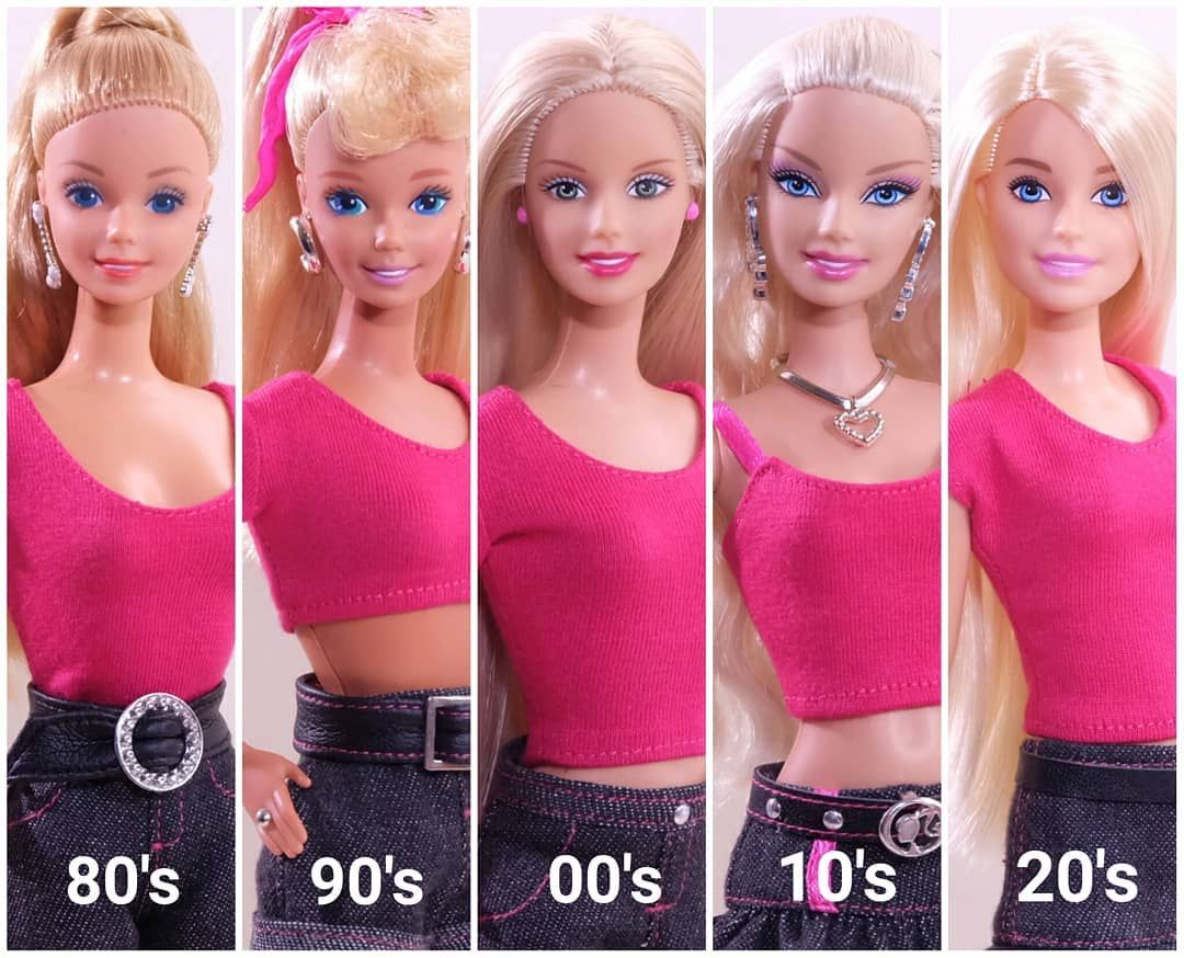 Looking dolls. Куклы Барби Эволюция. Барби нулевых. Эволюция Барби 1959-2019. Куклы Эволюция Барби Кен.