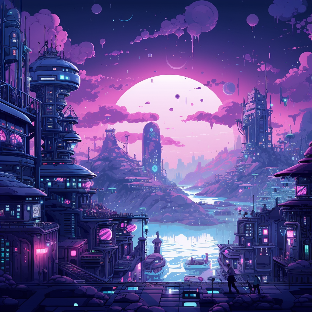 Город будущего. Изображение создано в Midjourney.