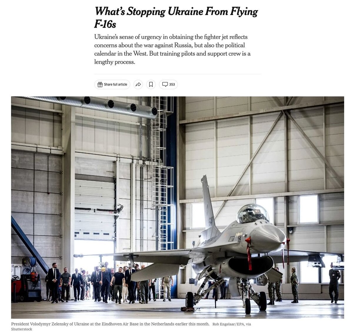 NYT: почему Зеленский так торопится получить самолёты F-16? | фонд  стратегической культуры | Дзен