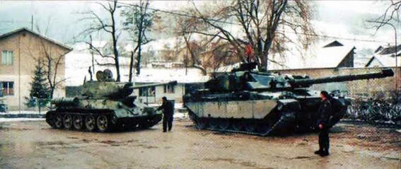 Т-34-85 и английский Challenger 1, Босния - 1993