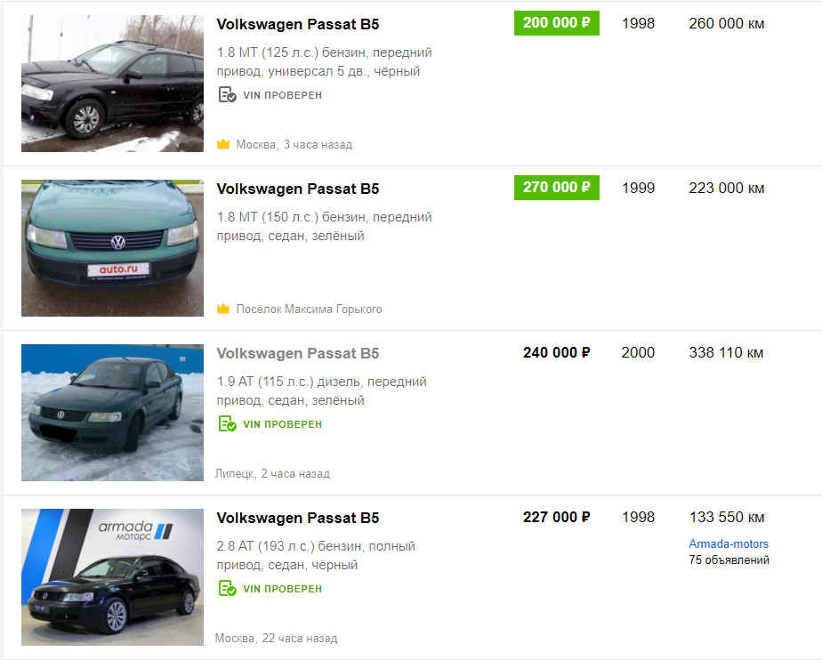 на автору опубликовано около 800 объявлений по продаже и это только в дорестайлинге