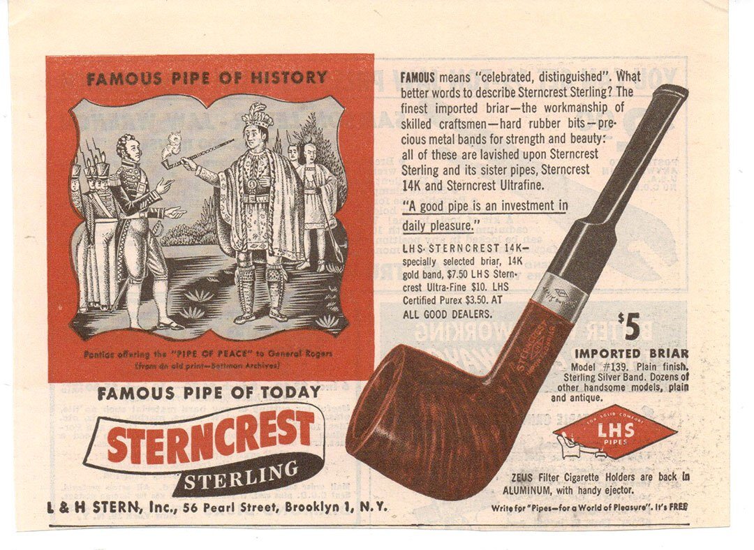 Famous mean. Pipes ads. Pipe story. Northern Briars Liverpool Pipes.