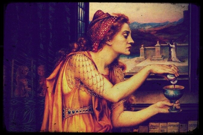 
Мечтая о светлой, всепоглощающей любви, славянские барышни не считали зазорным обращение за помощью к местной знахарке. Выбрав объект приворота, они тайком пробирались в расположенное обособленно жилище колдуньи и упрашивали ее приворожить любимого.