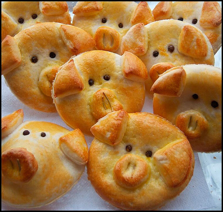 Булочки в форме животных