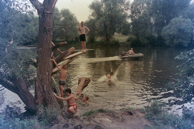 Прыжки с дерева в реку Коломенка
