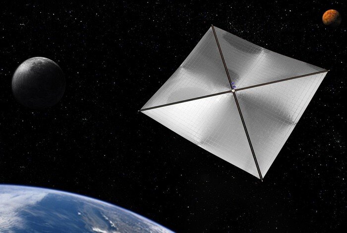 Солнечный парус действительно работает 