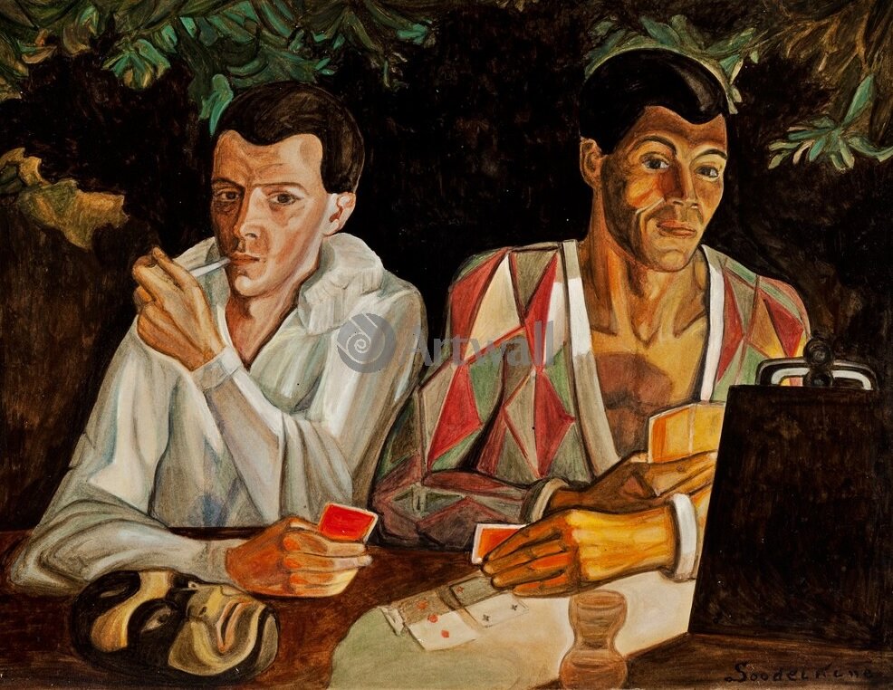 С. Судейкин. Арлекин и Пьеро. Двойной автопортрет.