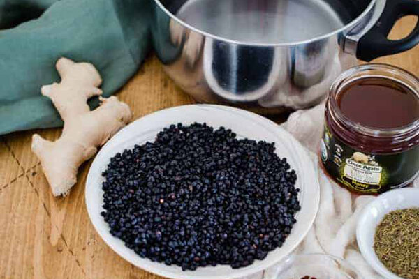 Свежие ягоды бузины 