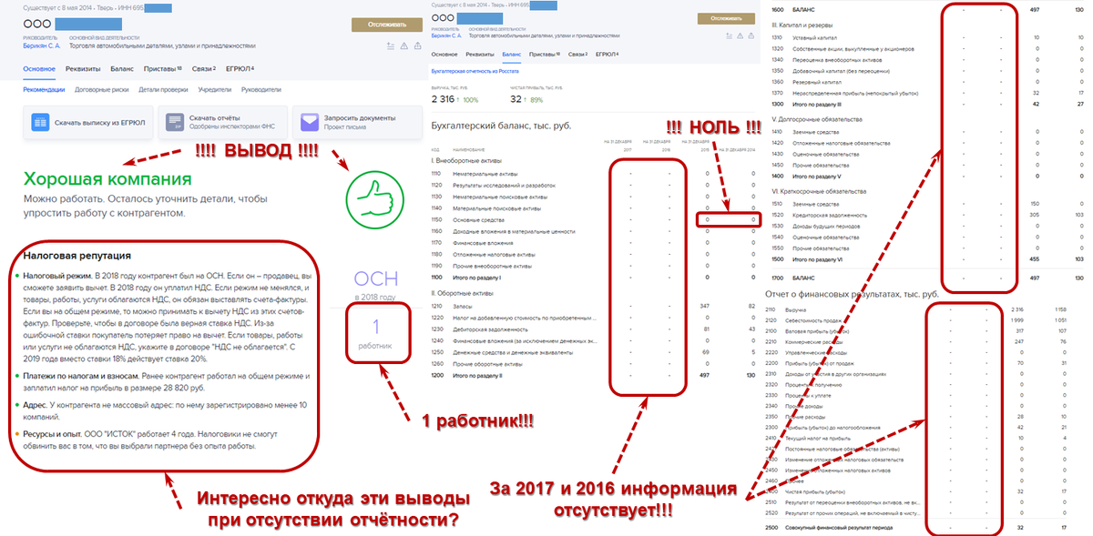 Информация, представленная на портале https://gd.1cont.ru/contragent в ответ на запрос по "контрагенту".