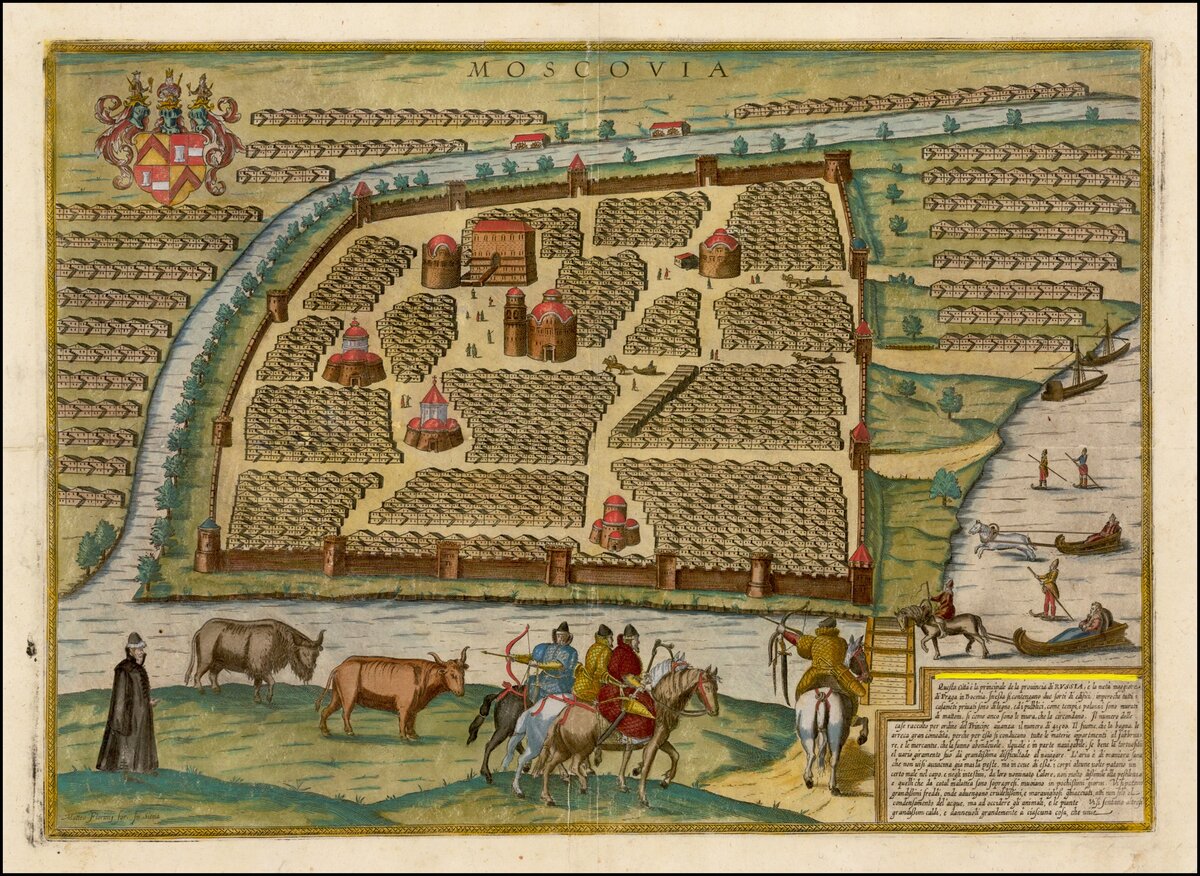 Московский Кремль на древних планах
