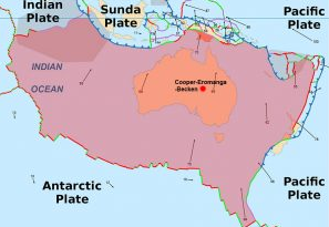 Вулканическая область расположена в центре Индо-Австралийской плиты