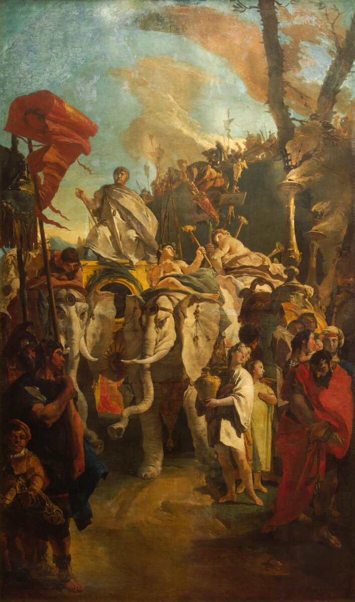 Триумф полководца Мания Курия Дантата —  Джованни Баттиста Тьеполо, 1727-1729 гг. // Эрмитаж, Санкт-Петербург