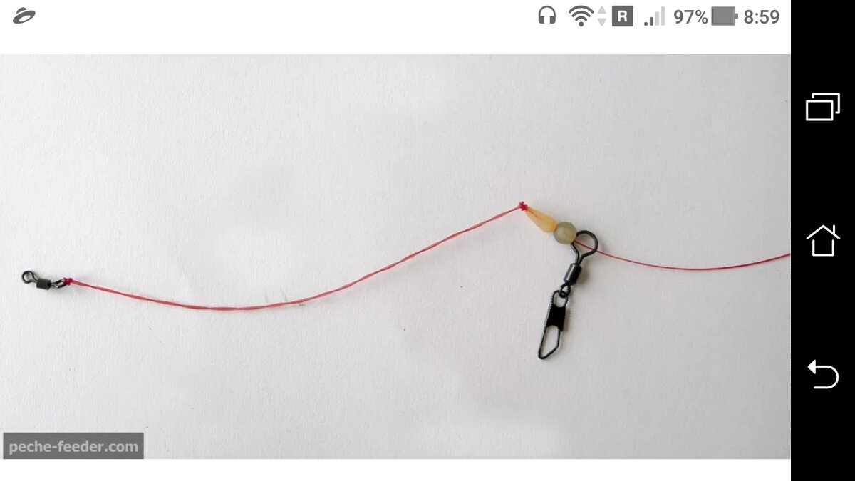 фото Как вязать два вертлюга к фидерной снасти + Инлайн