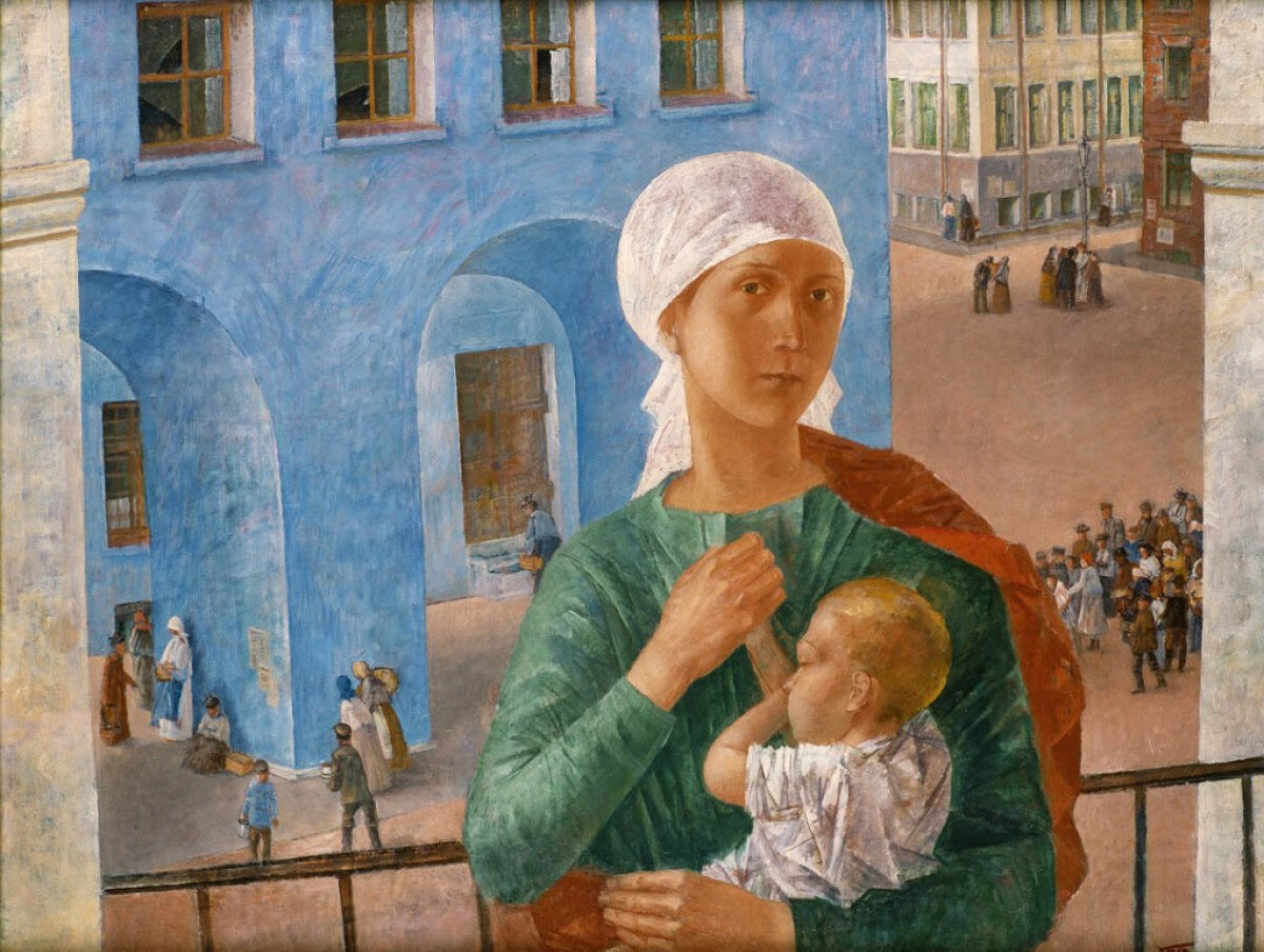 К.С Петров-Водкин. "1918 год в Петрограде". Эту репродукцию с официальным ответом разместил в своем аккаунте музей.