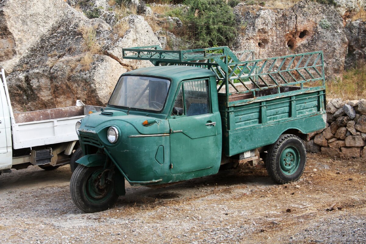 А вот на таких машинках перевозят осликов