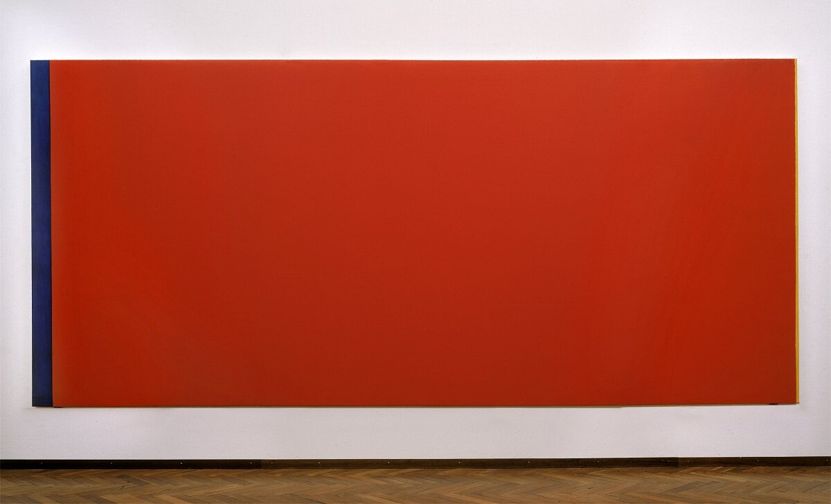 Барнетт Ньюман, «Кто боится красного, желтого и голубого III», 1967.