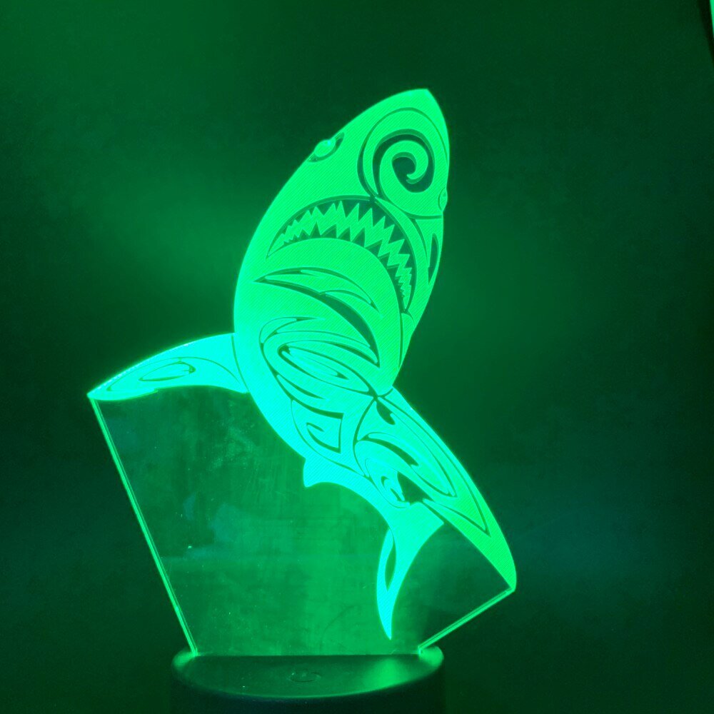 3d светильник акула