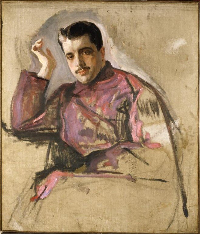 Валентин Серов. Портрет С.П. Дягилева. 1904. Государственный Русский музей / Ж-1922. Госкаталог: 18097386. Источник: goskatalog.ru