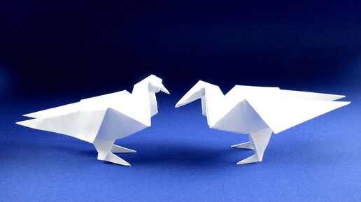🐦 Оригами Птицы из бумаги своими руками