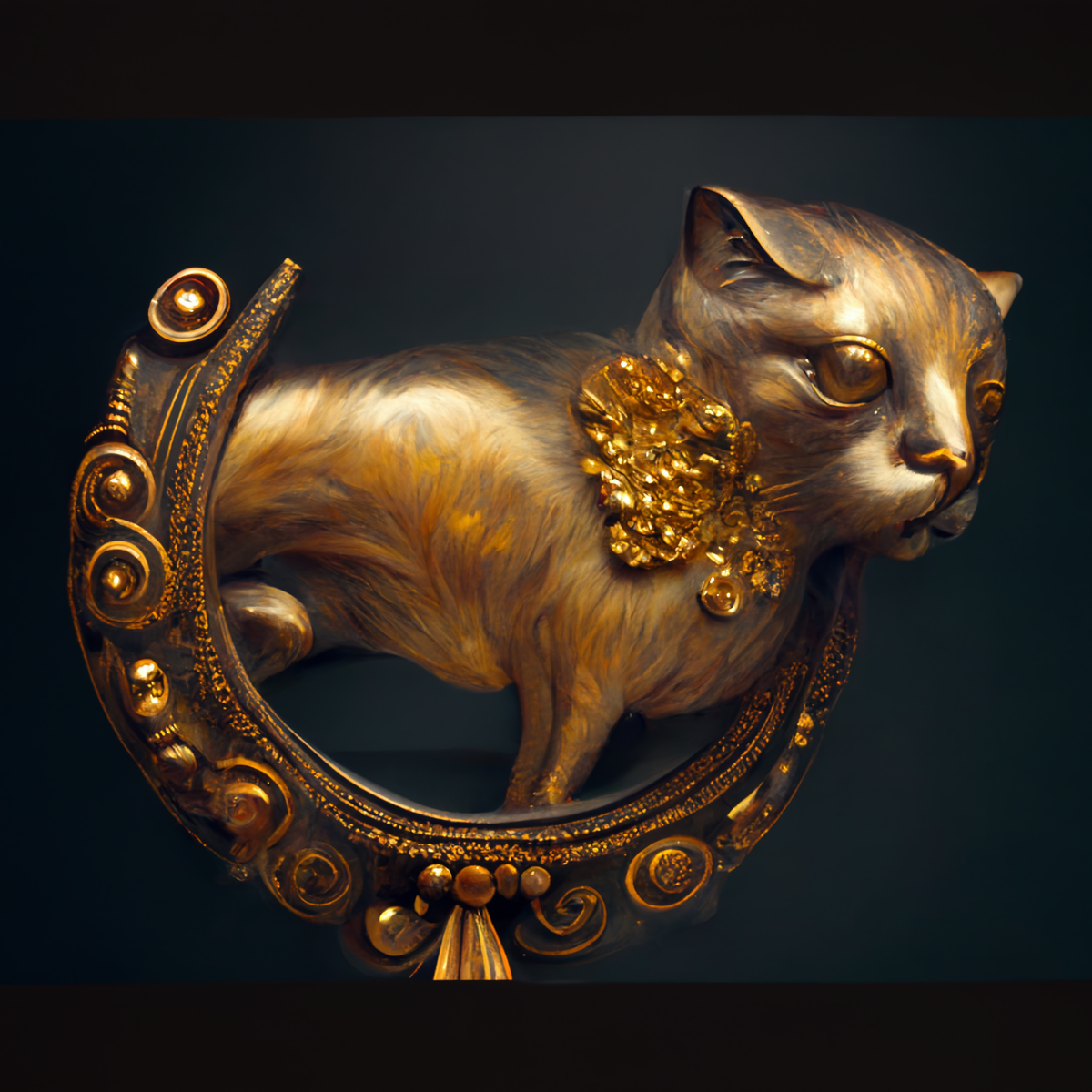 prompt cat brooch early metal era