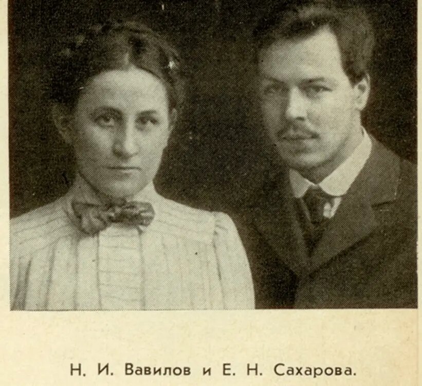 Николай Вавилов с первой женой Екатериной Сахаровой . Источник