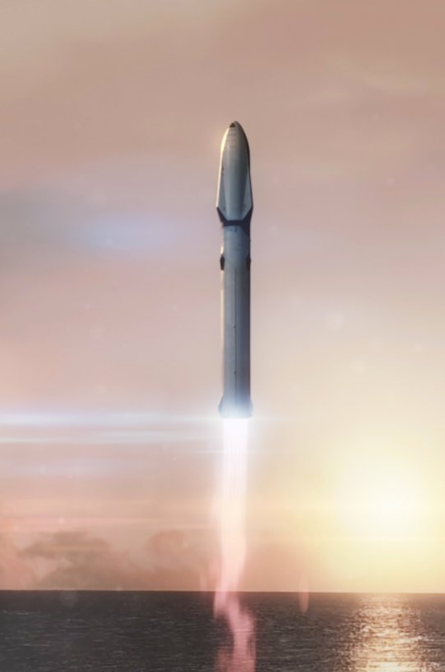 ракета SpaceX представленная в прошлом году