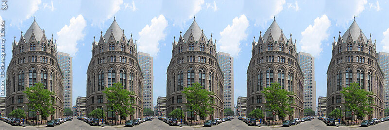 Здесь достигается эффект выпуклого изображения