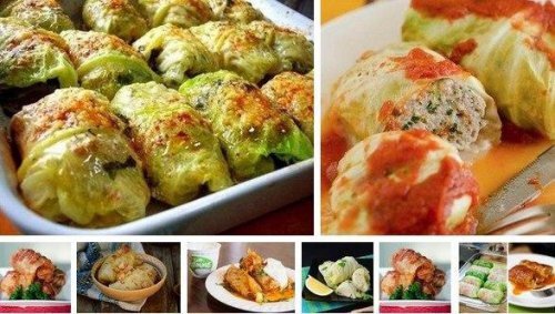  10 самых вкусных рецептов голубцов 1. Голубцы с грибами Ингредиенты: Белокочанная капуста — 8–10 листьев Вода Соль — по вкусу Растительное масло — 2 ст. л.