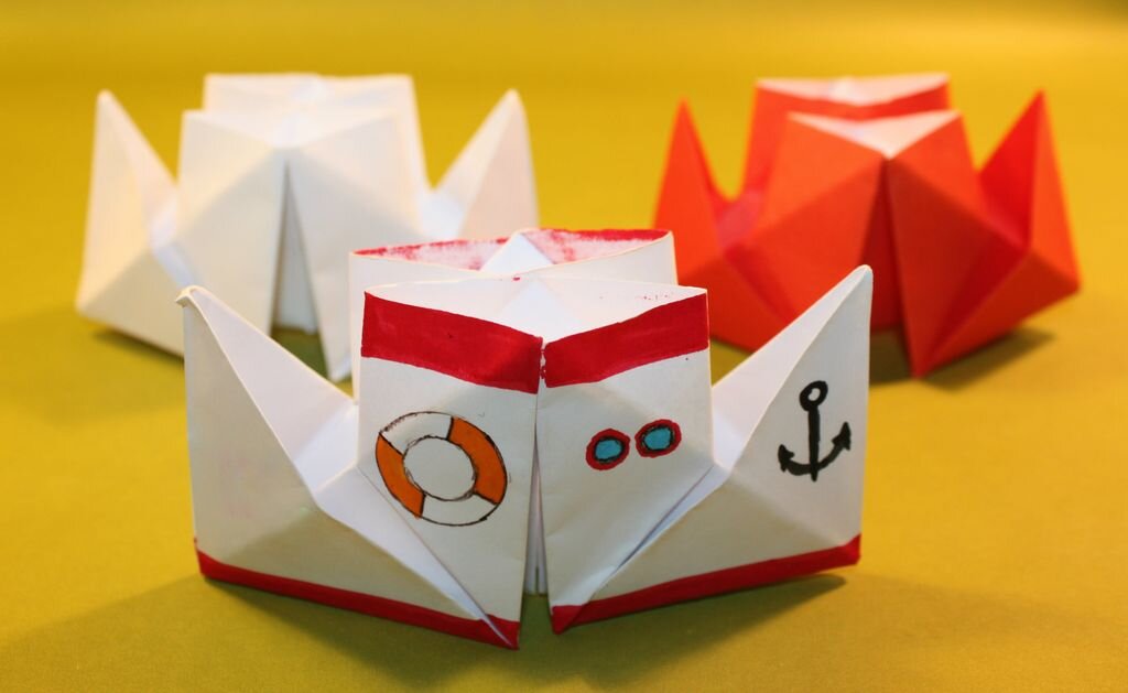Кораблики из бумаги: оригами и аппликации