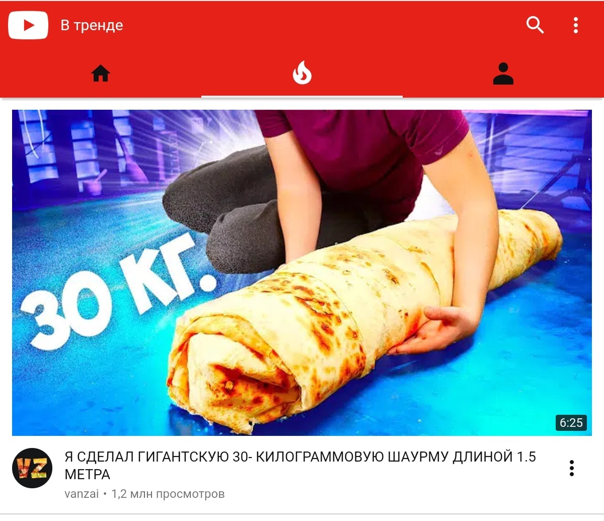 Вкладка "В тренде" чего тут только не увидишь... 