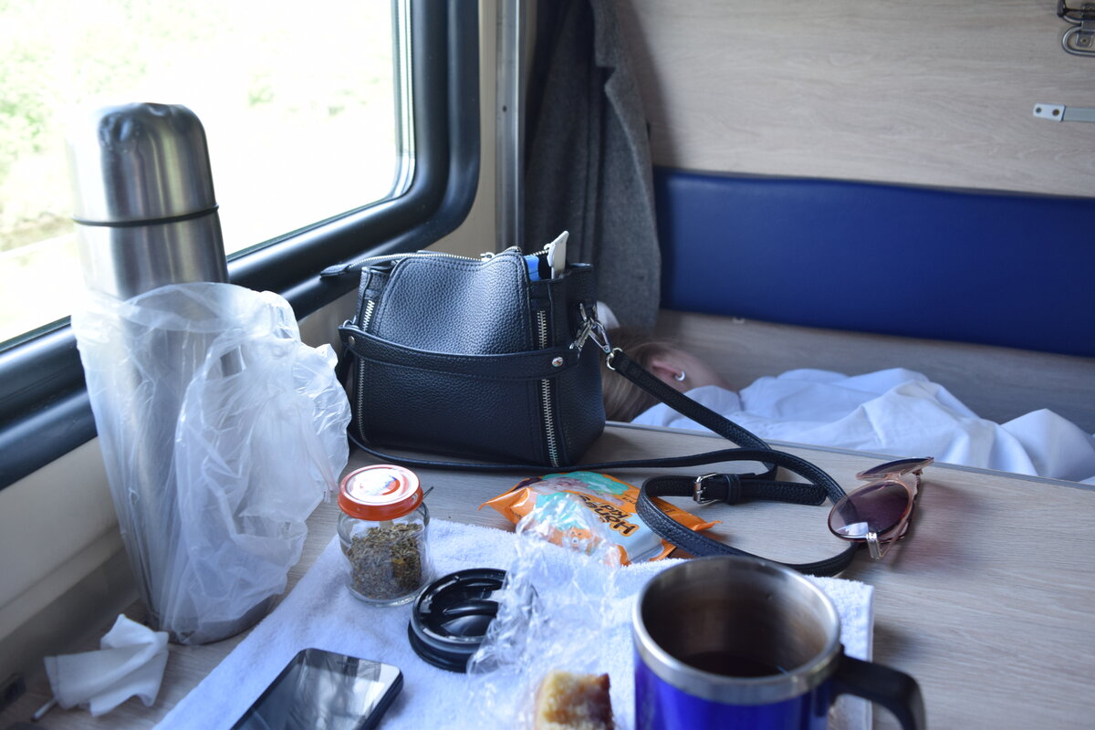 В купе ночного поезда Москва-Санкт-Петербург, 2019 год...